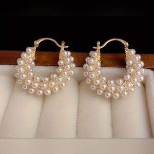 Hoop Pearl Earrings